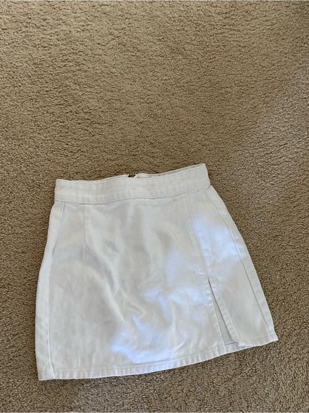Lioness White Mini Skirt with Front Slit from Princess Polly